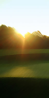 Sun peeks at the 4th green